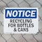 Signmission Recycling For Bottles & Cans, 10 in W x Rectangle, Plastic OS-2PACK-NS-P-710-L-18009 - alternate 7